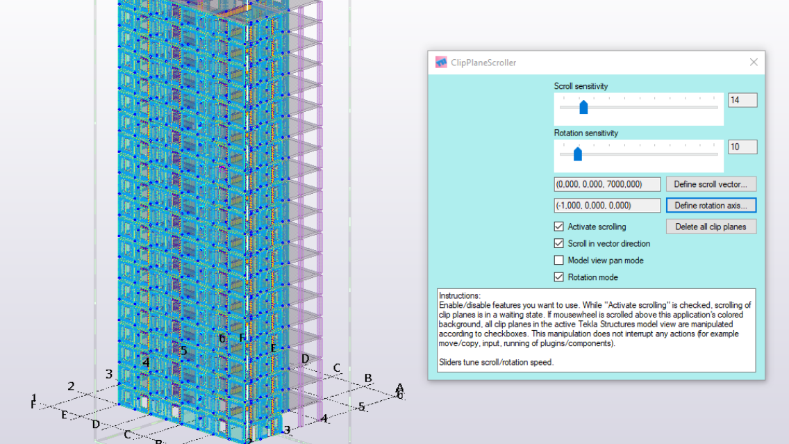 Clip Plane Scroller Tekla